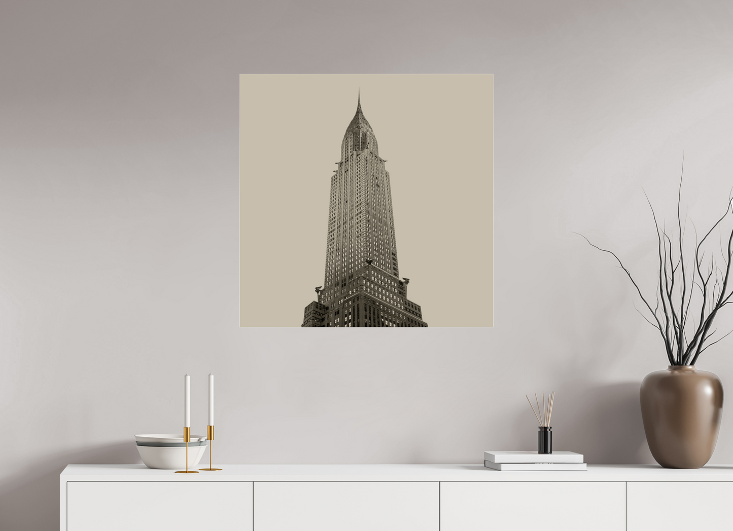 30 x 30″, Frameless Acrylic Glass Chrysler Building, NY