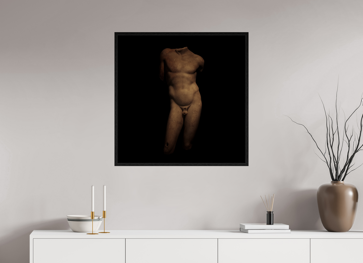 30 x 30″, Floater Frame Narcissus