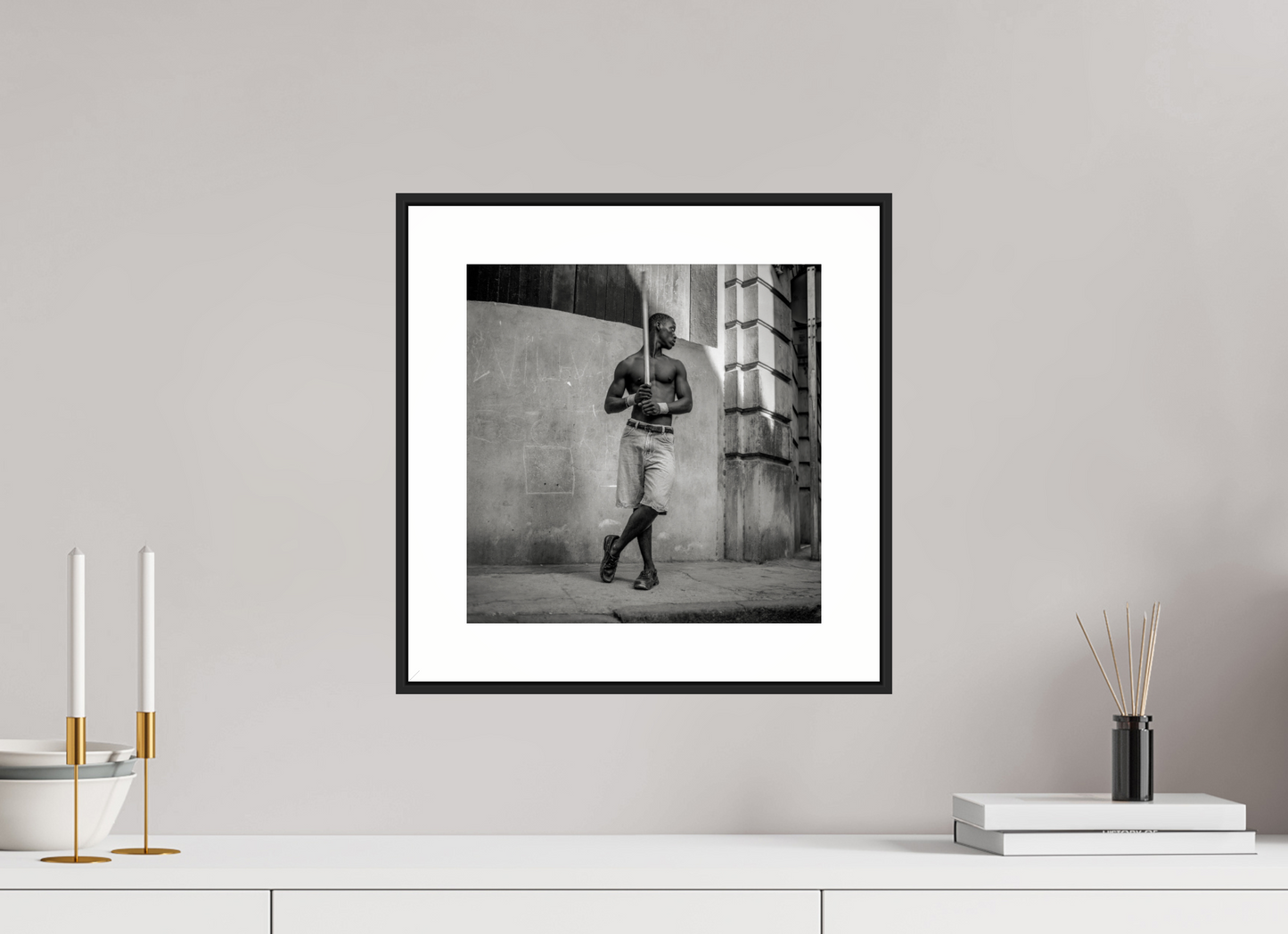 Cuban Boy Playing Stickball