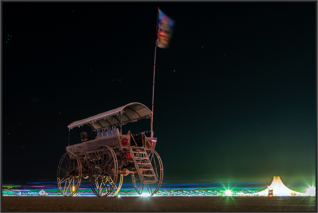 Burning Man - Art Car with Flag
