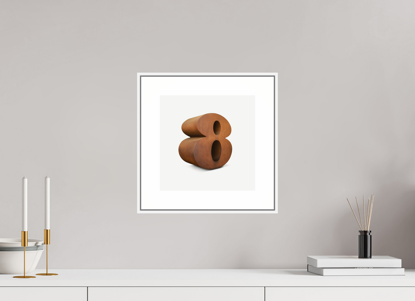 10 x 10″, White Matte Frame Number 8