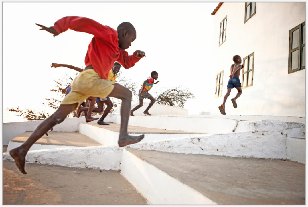 Angolan Boys Running