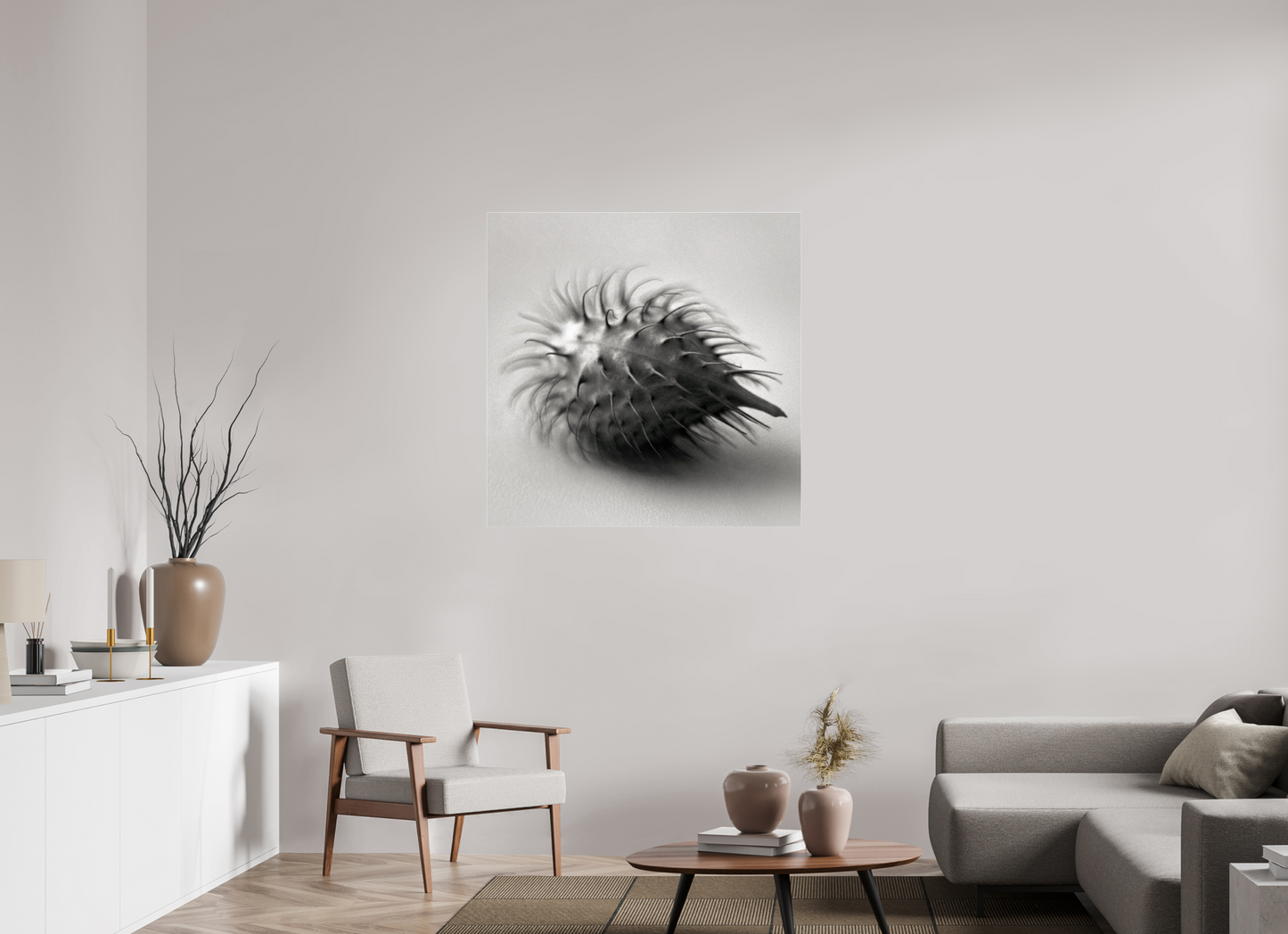 40 x 40″, Frameless Acrylic Glass Pod