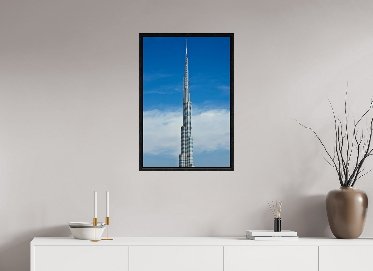 20 x 30″, Floater Frame Burj Khalifa Tower, Dubai