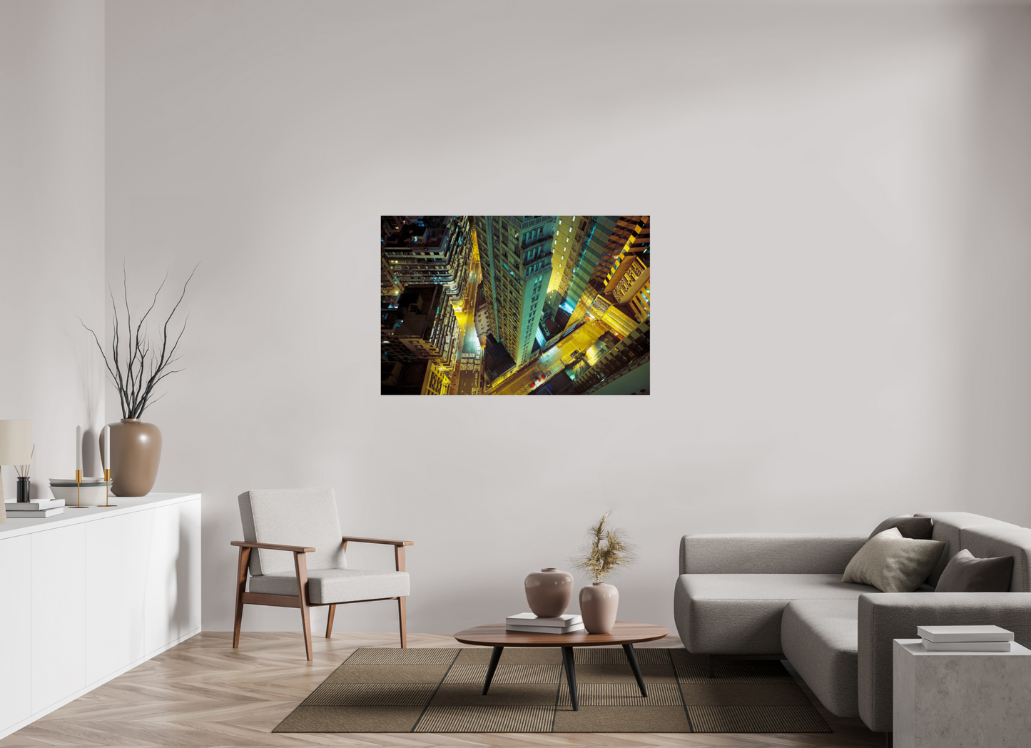 54 x 36″, Frameless Acrylic Glass Downtown Hong Kong