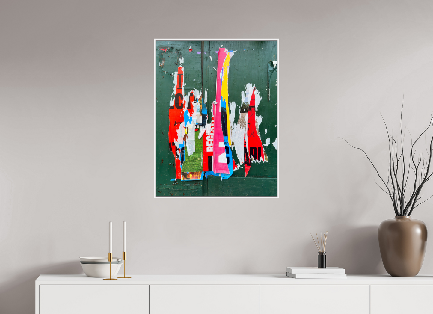 24 x 30.9″, White Matte Frame, No Border Poster Graffiti