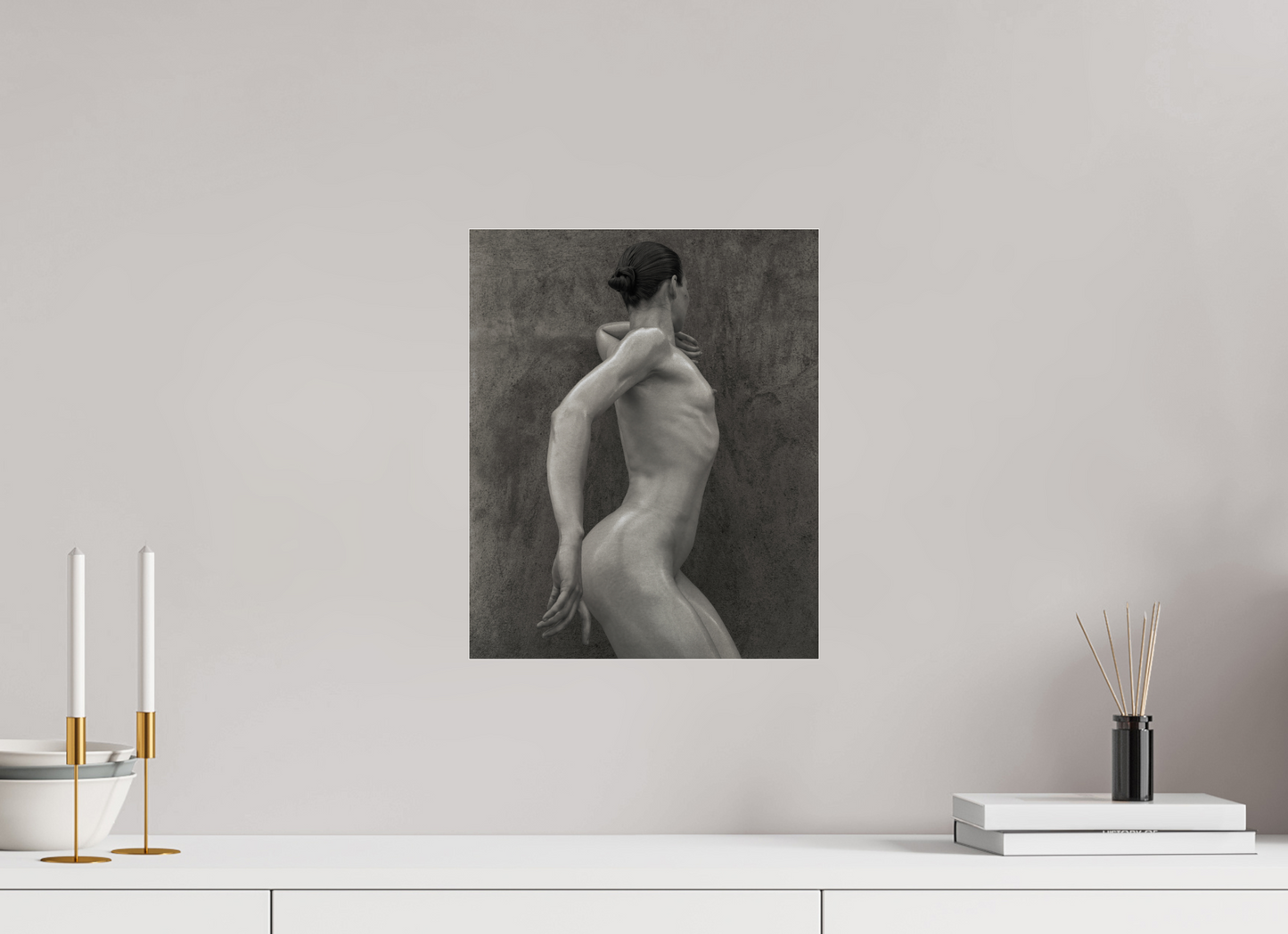 12 x 14.8″, Frameless Acrylic Glass Nude