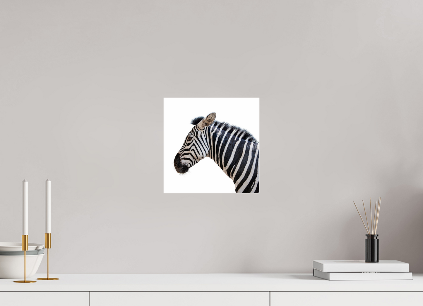 10 x 10″, Frameless Acrylic Glass Zebra