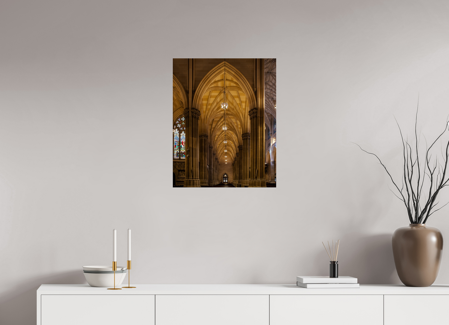 20 x 25″, Frameless Acrylic Glass Gothic Archway, St. Patrick's Cathedral