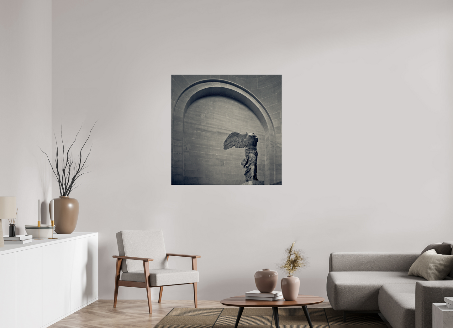 40 x 40″, Frameless Acrylic Glass Winged Victory of Samothrace