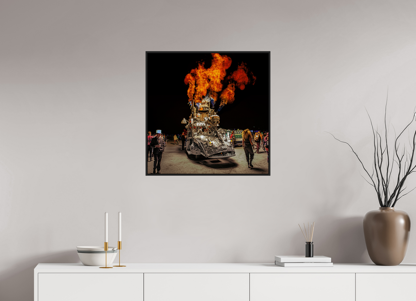 Burning Man - Art Car with Flames