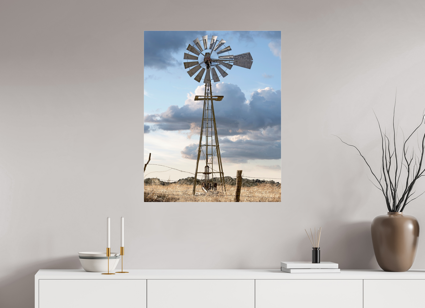 28 x 35″, Frameless Acrylic Glass Water Wheel - Cold Springs, CO