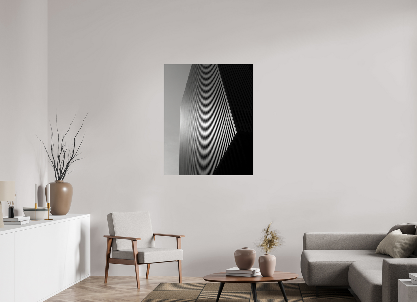 35 x 43.7″, Frameless Acrylic Glass Architectural Facade