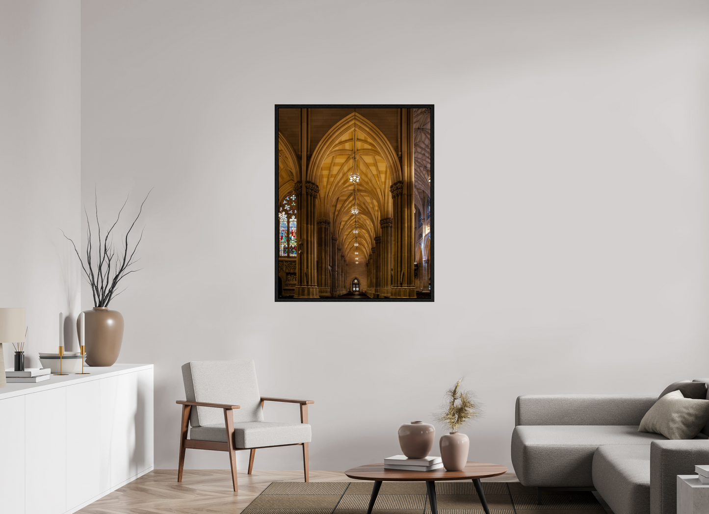 35 x 43.7″, Floater Frame Gothic Archway, St. Patrick's Cathedral