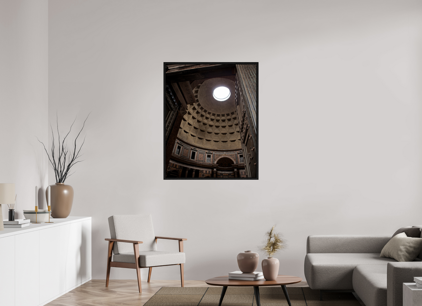 35 x 43.7″, Floater Frame Pantheon