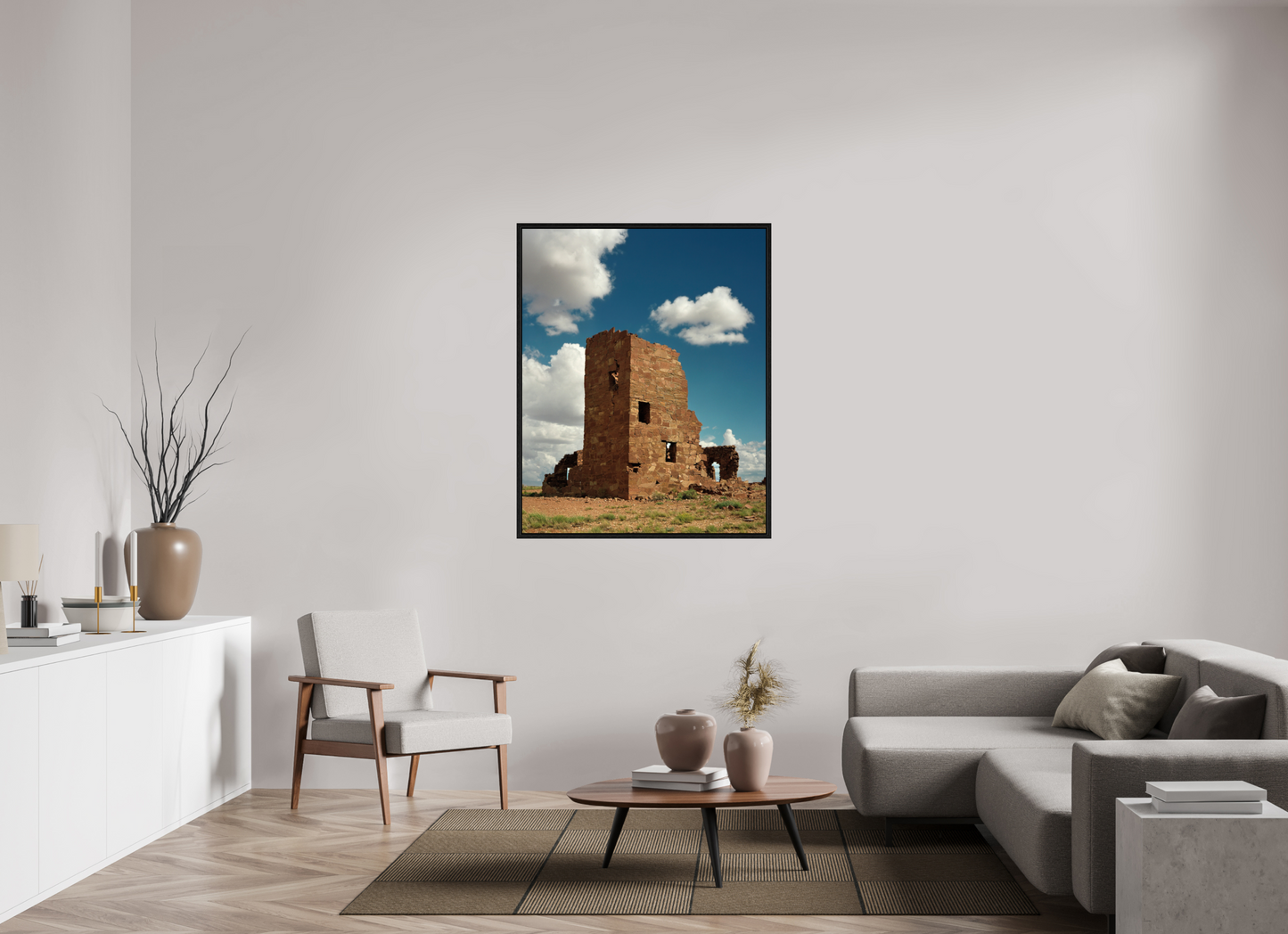 39 x 48.7″, Floater Frame Adobe Ruin