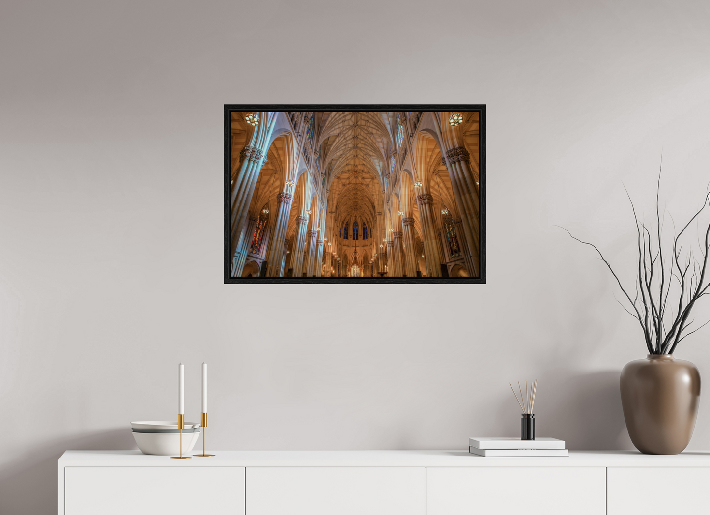 30 x 20″, Floater Frame St. Patrick's Cathedral