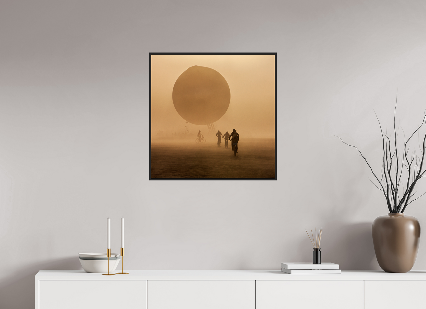 Burning Man - Weather Balloon and Bikers