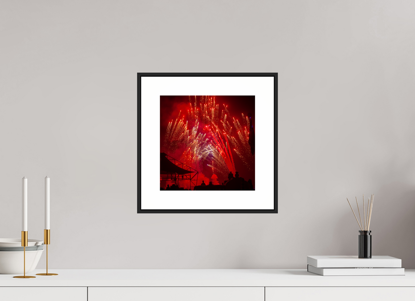 Burning Man - Red Fireworks