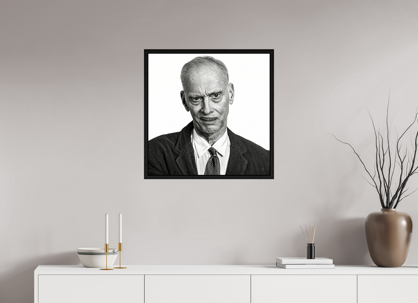 25 x 25″, Floater Frame John Waters