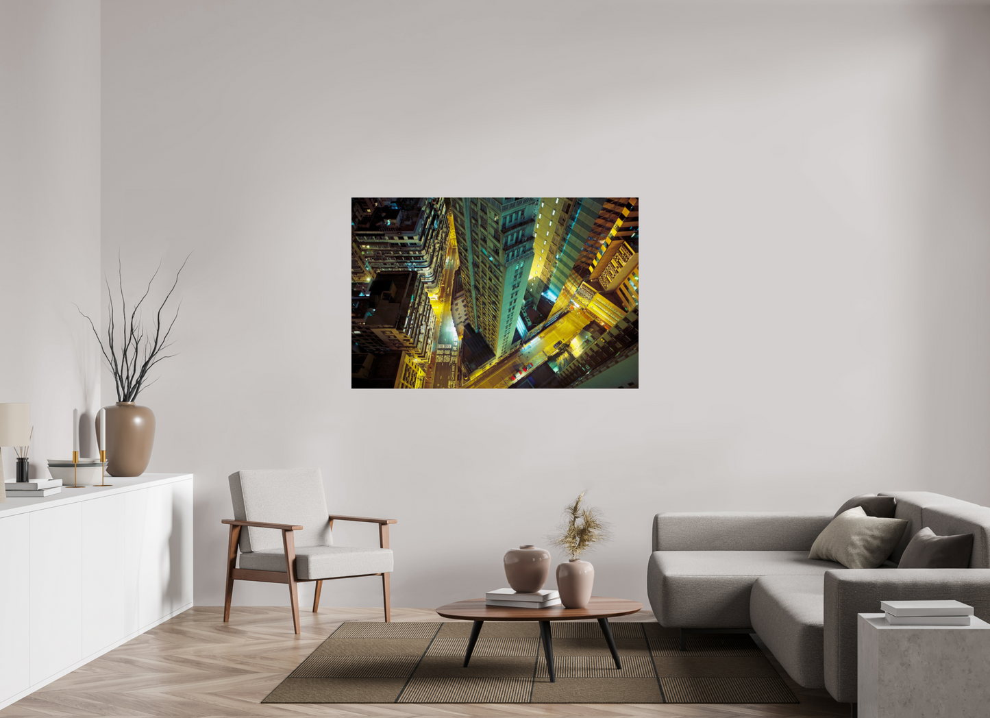 60 x 40″, Frameless Acrylic Glass Downtown Hong Kong