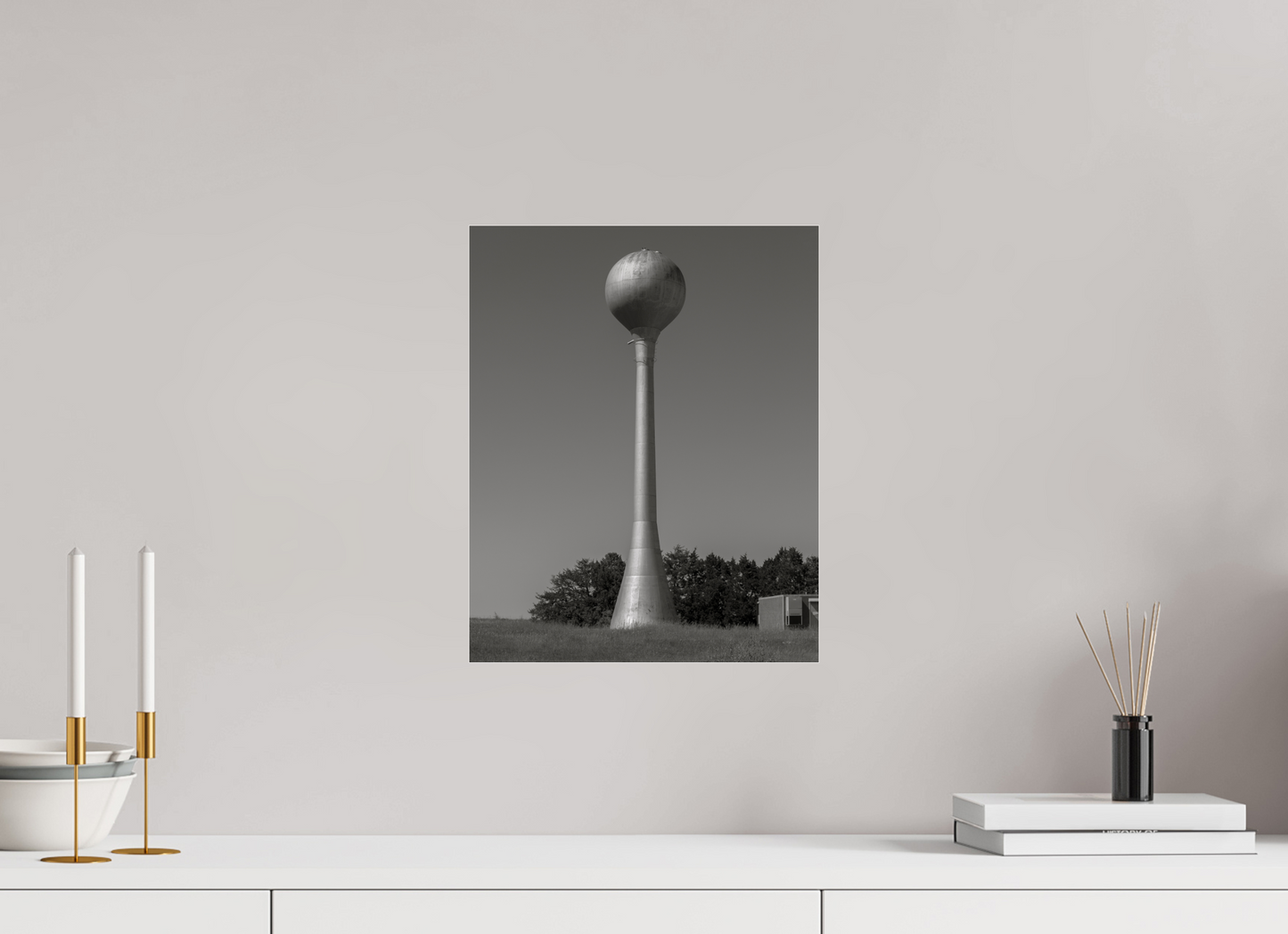 12 x 15″, Frameless Acrylic Glass Kansas Water Tower
