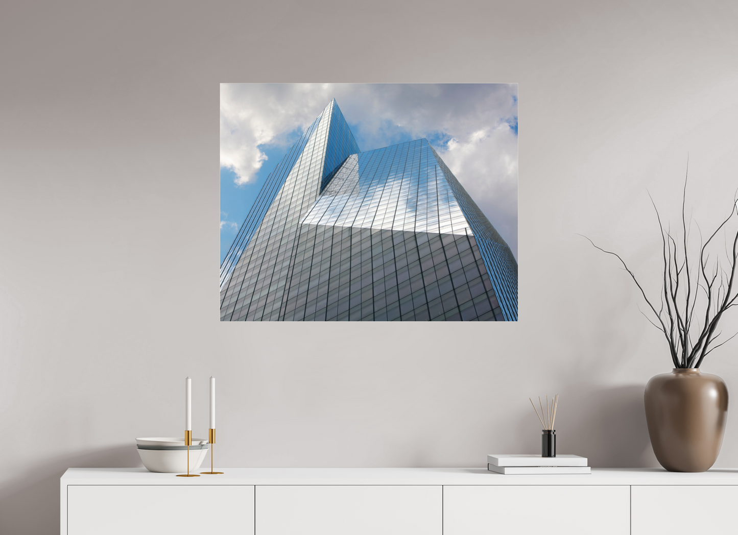 35 x 28″, Frameless Acrylic Glass Bank of America Tower