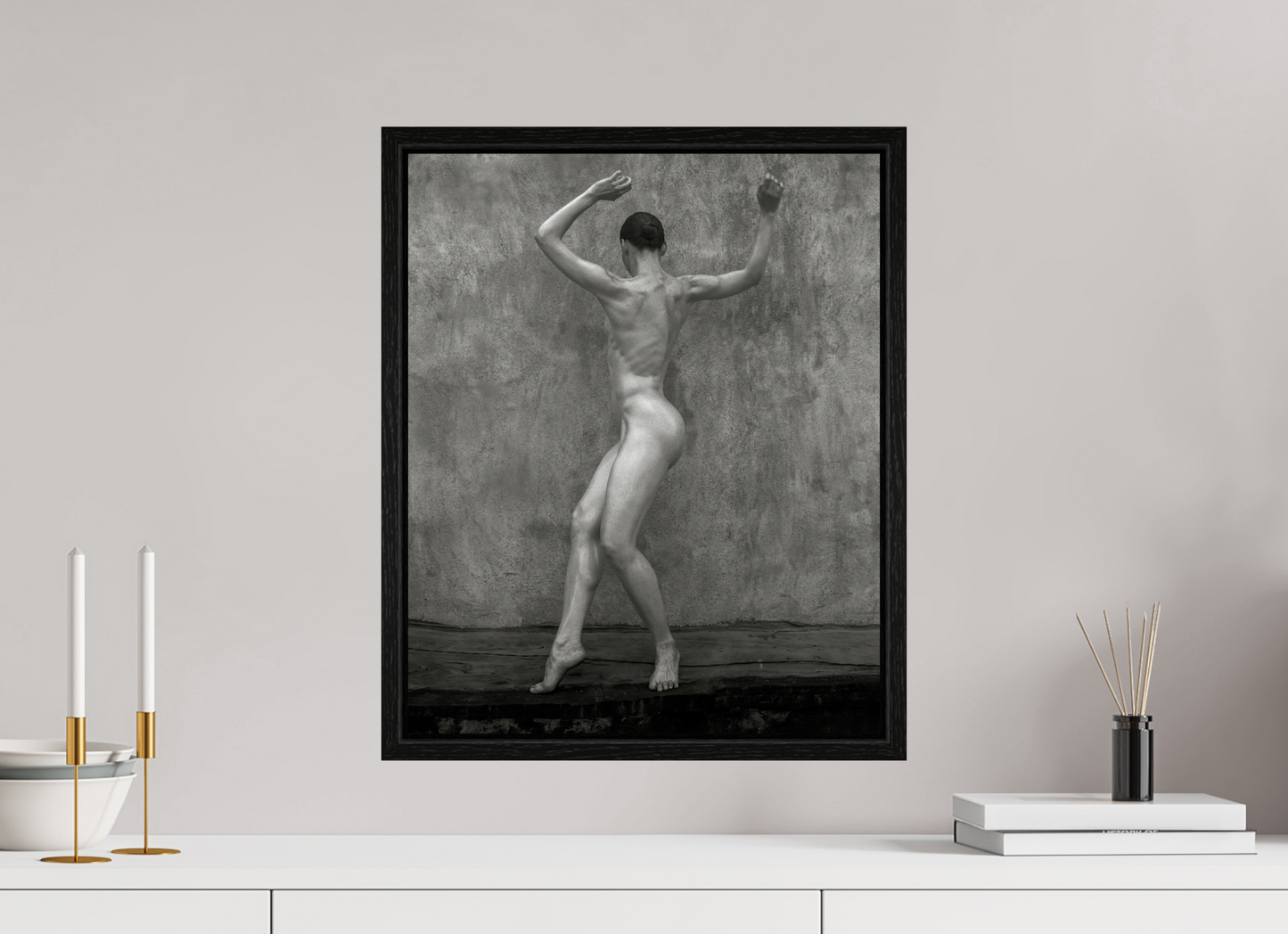16 x 19.6″, Floater Frame Nude