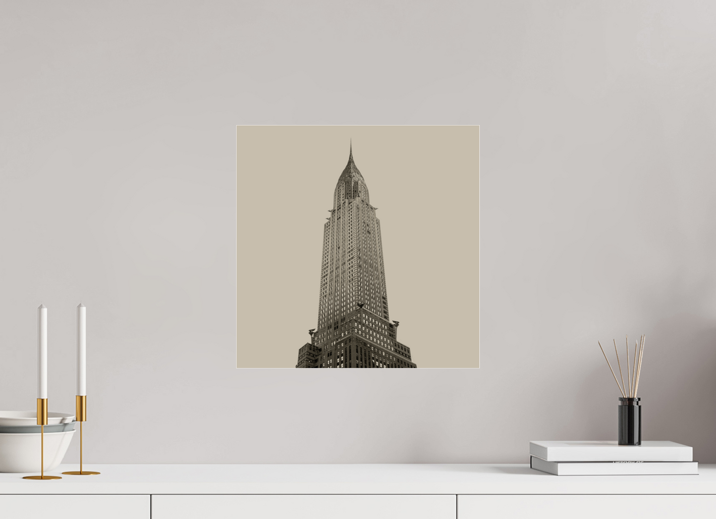 15 x 15″, Frameless Acrylic Glass Chrysler Building, NY