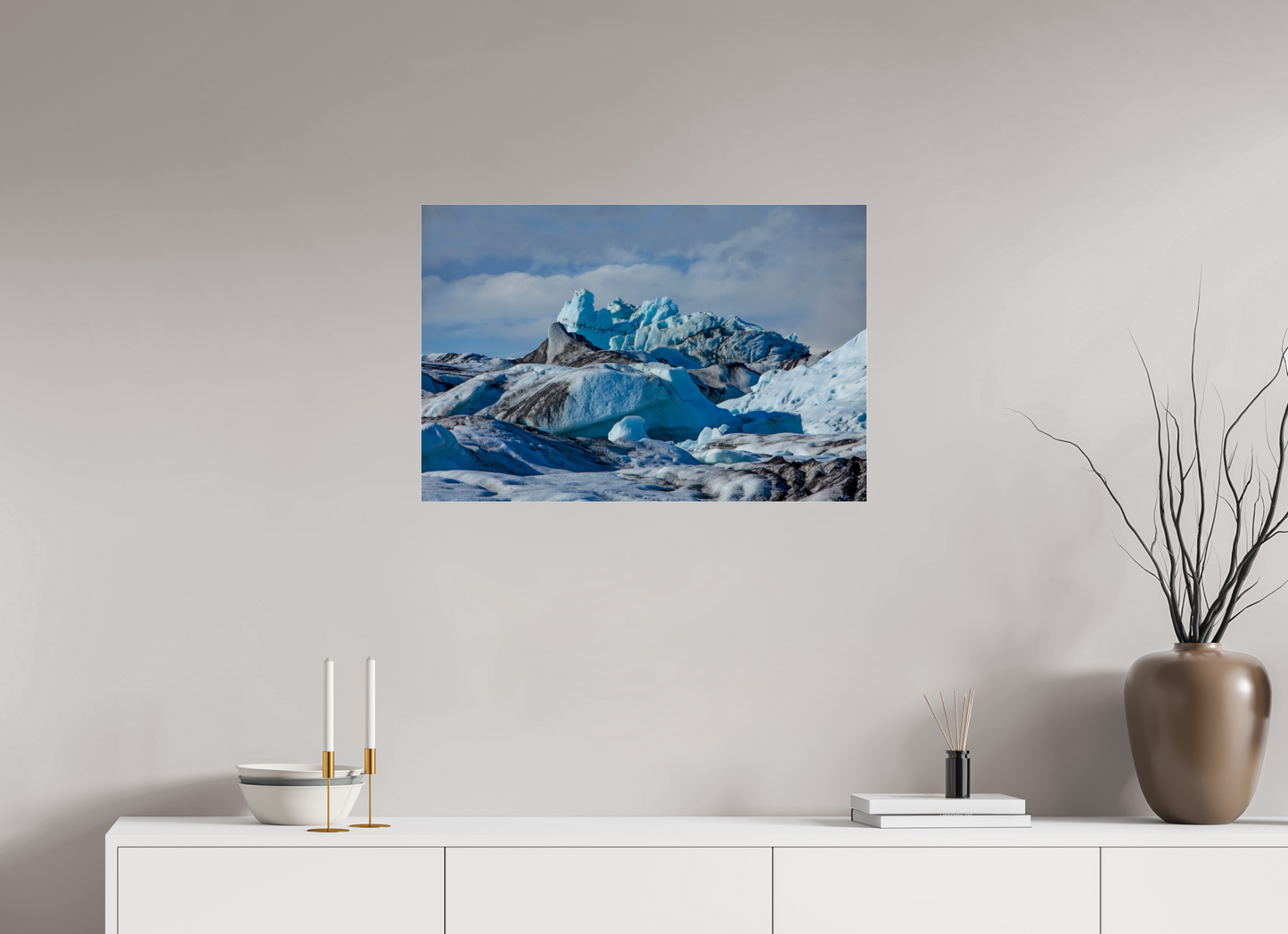 30 x 20″, Frameless Acrylic Glass Iceland Icebergs