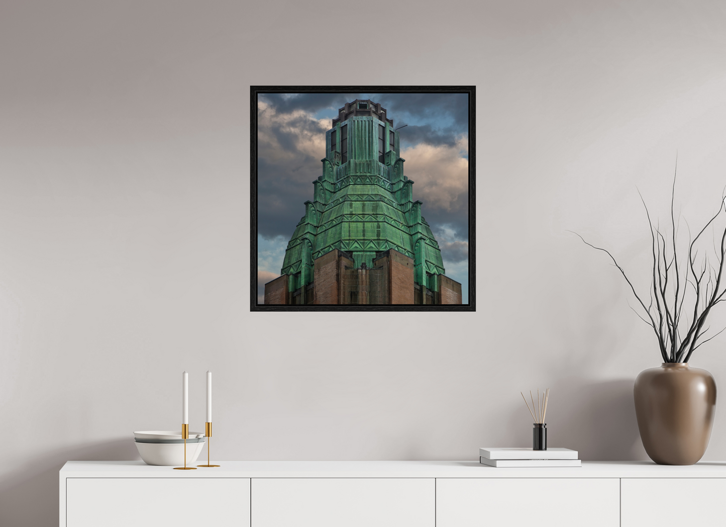25 x 25″, Floater Frame Waldorf Astoria