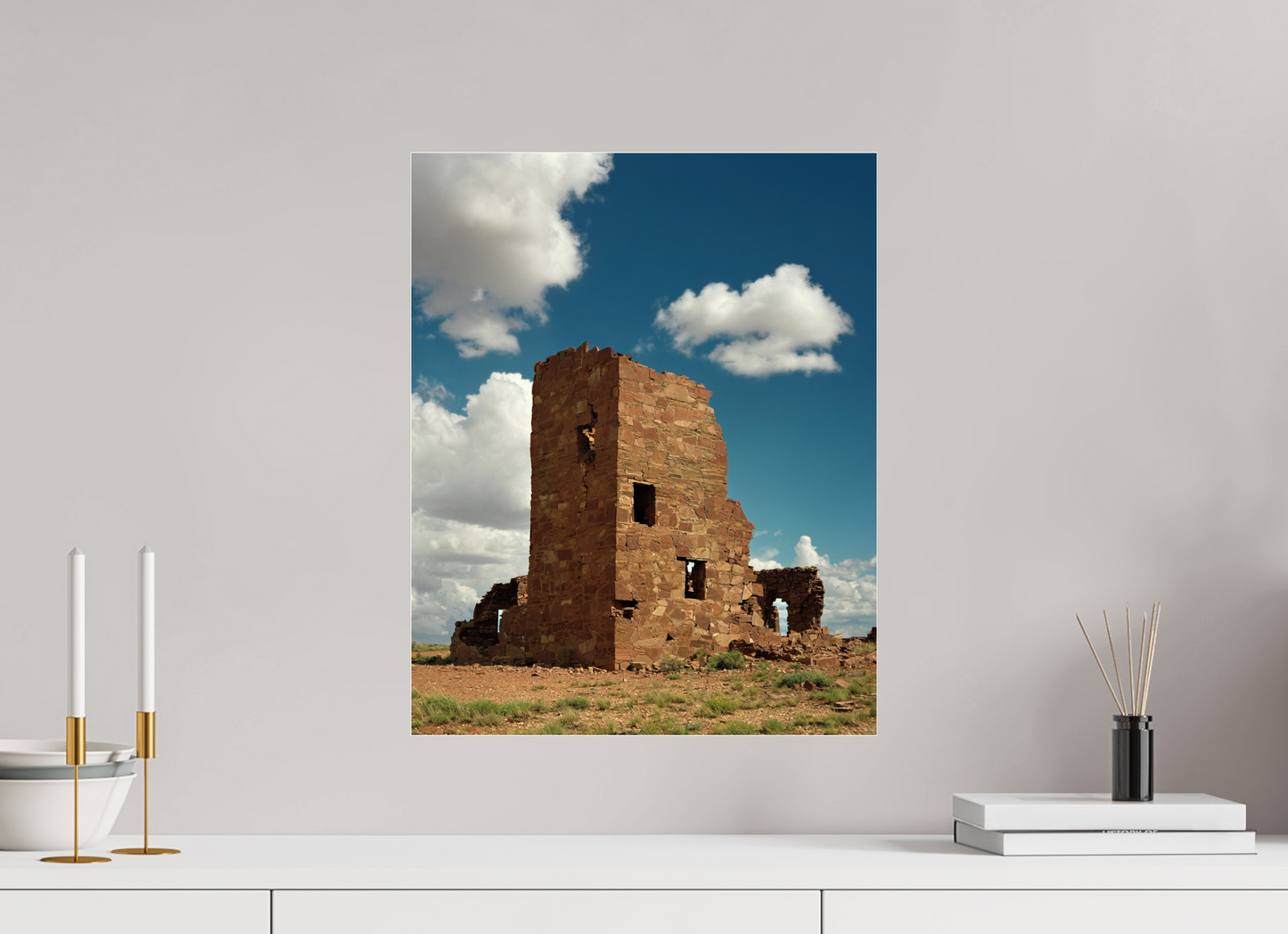 16 x 20″, Frameless Acrylic Glass Adobe Ruin