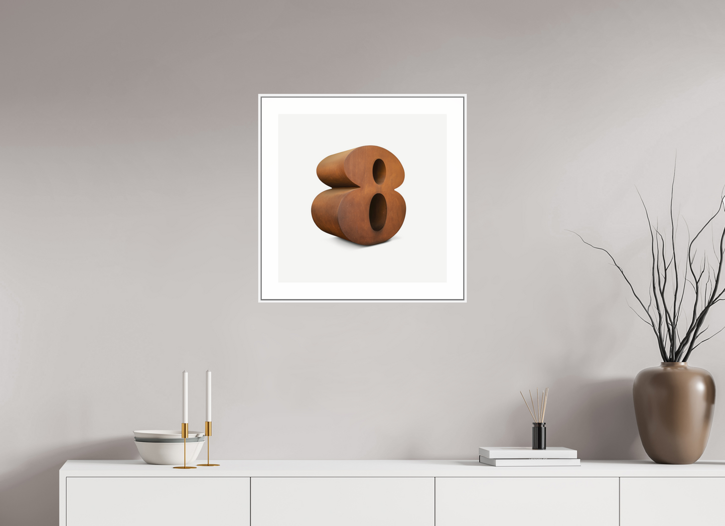 20 x 20″, White Matte Frame Number 8