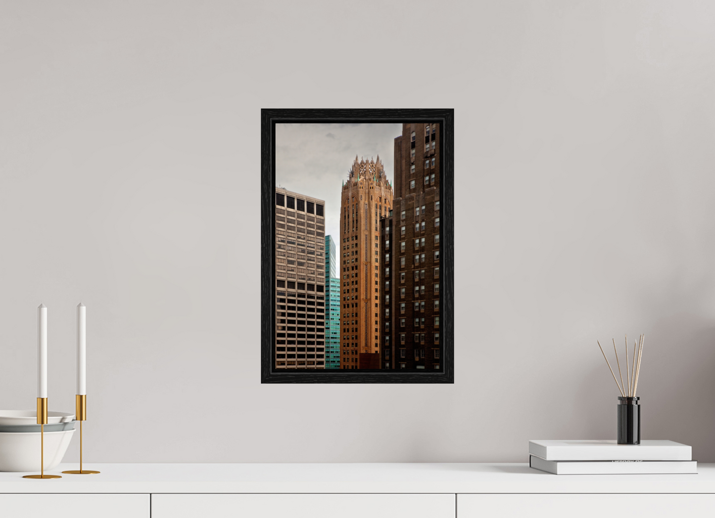 10 x 15″, Floater Frame General Electric Building