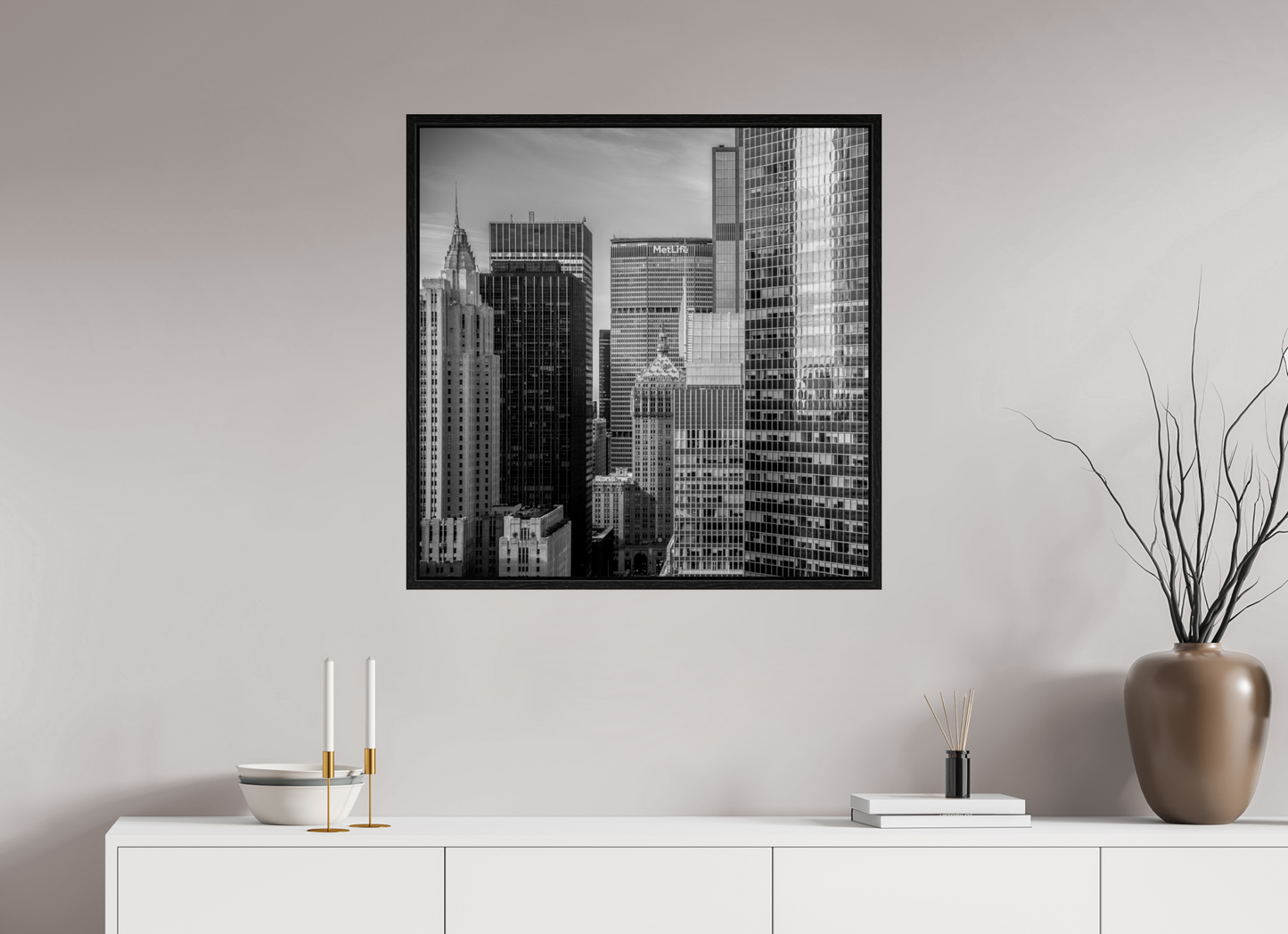 30 x 30″, Floater Frame Mid Town New York City