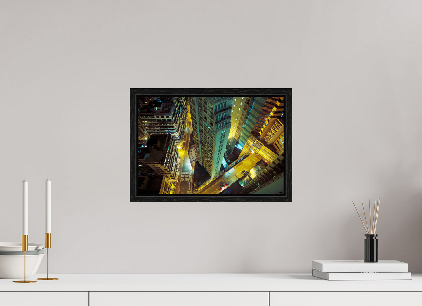 15 x 10″, Floater Frame Downtown Hong Kong