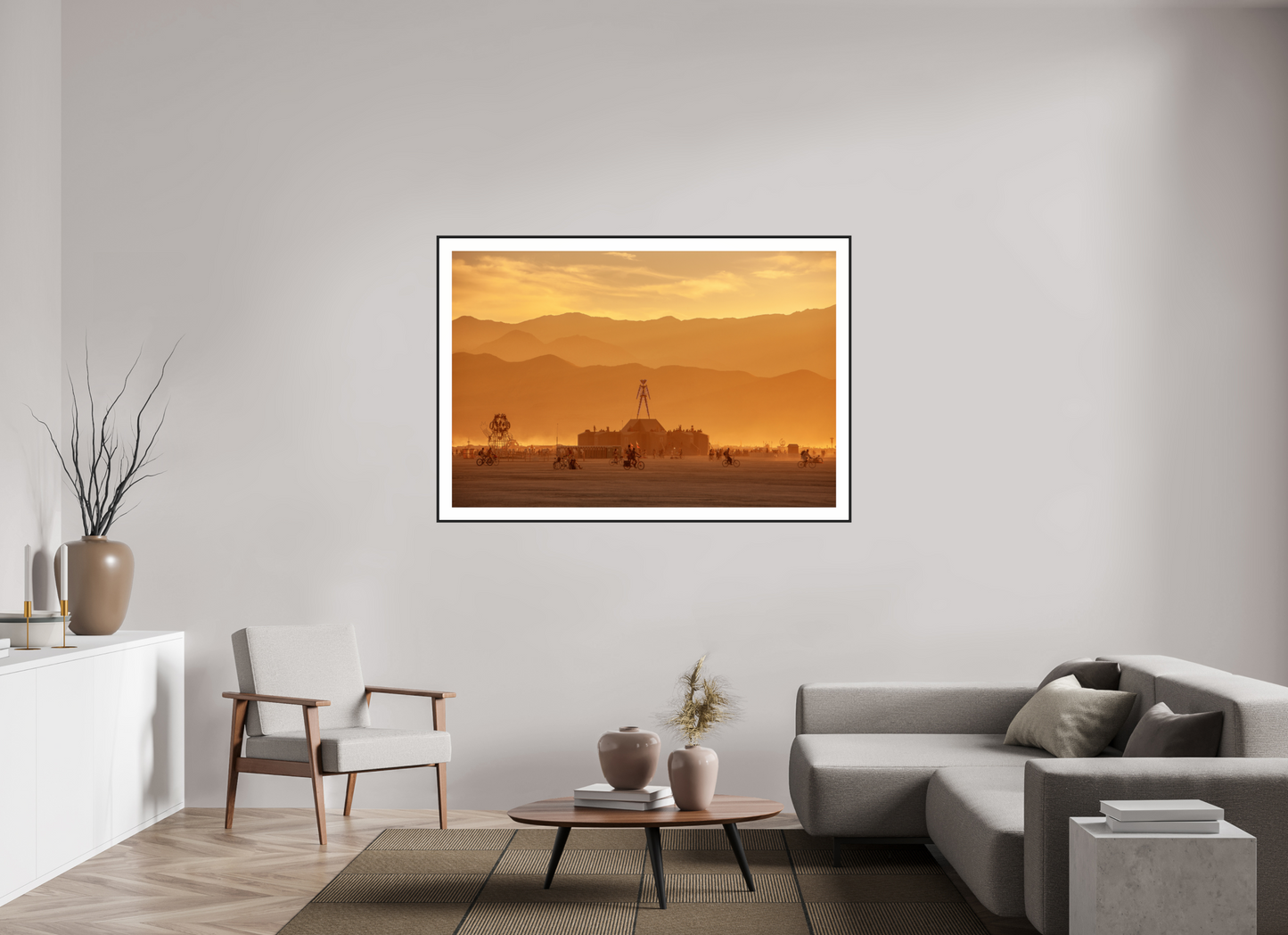 Burning Man - Burning Man and Mountains