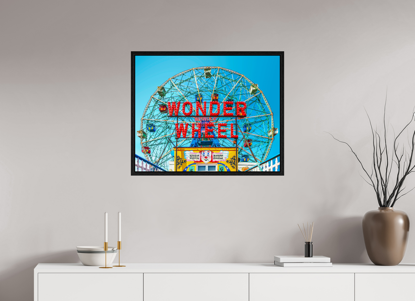 30 x 24″, Floater Frame Wonder Wheel