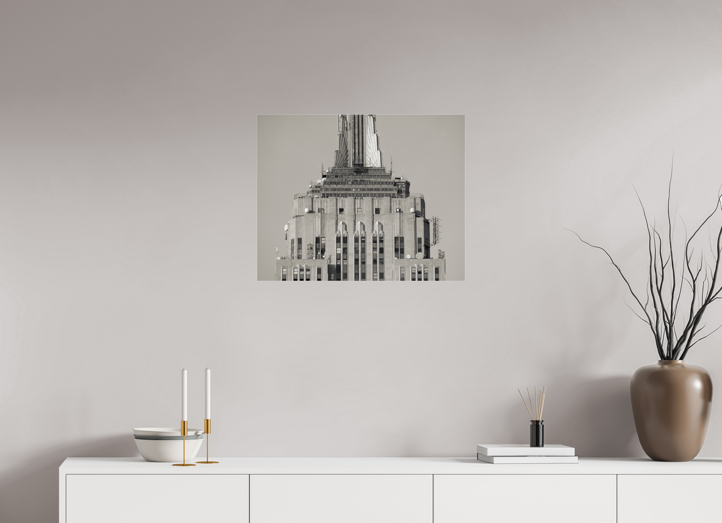 25 x 20″, Frameless Acrylic Glass Top of the Empire State Building