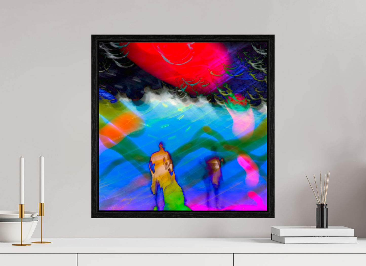 20 x 20″, Floater Frame Abstract No.8964