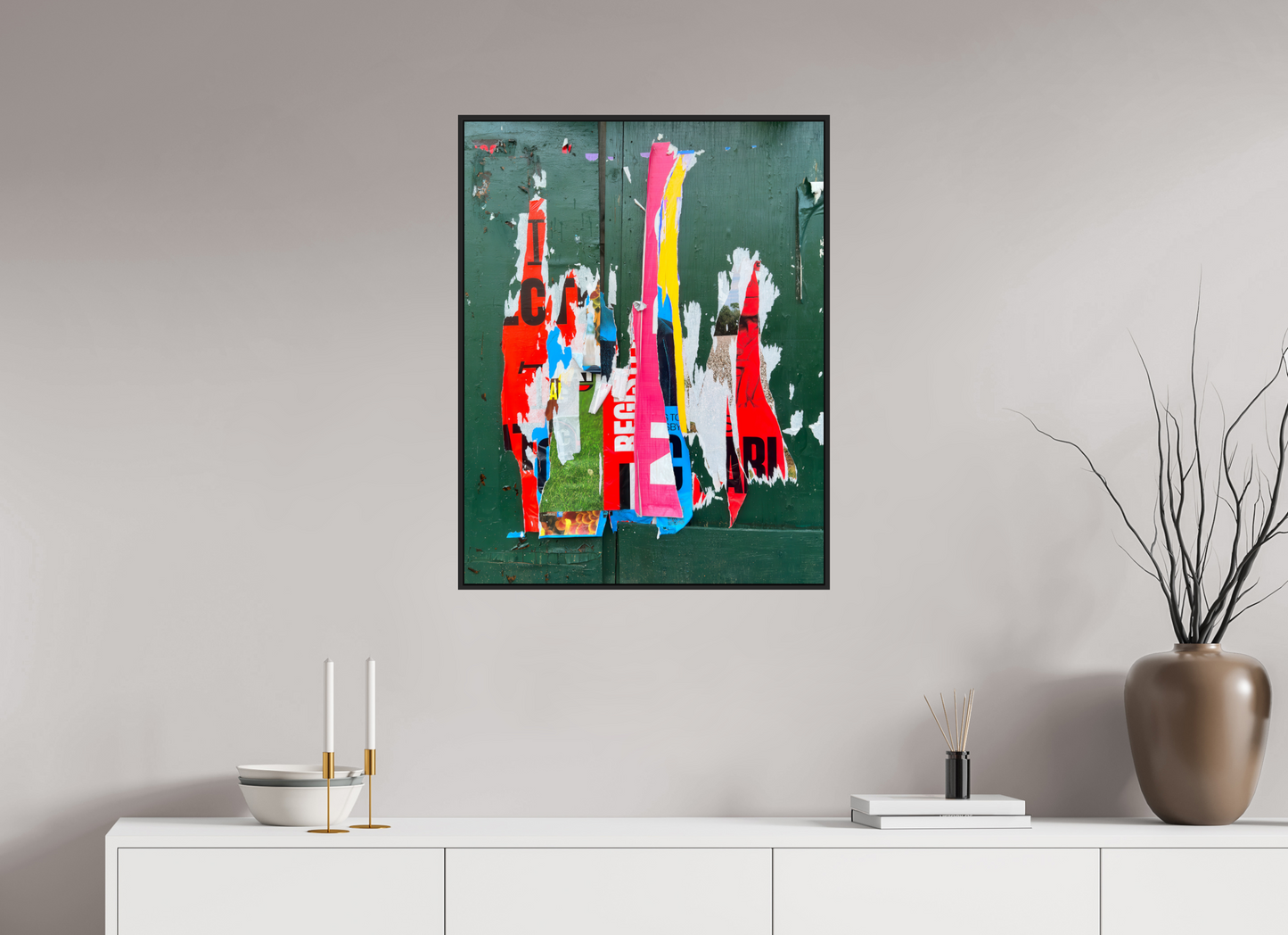 24 x 30.9″, Black Matte Frame, No Border Poster Graffiti