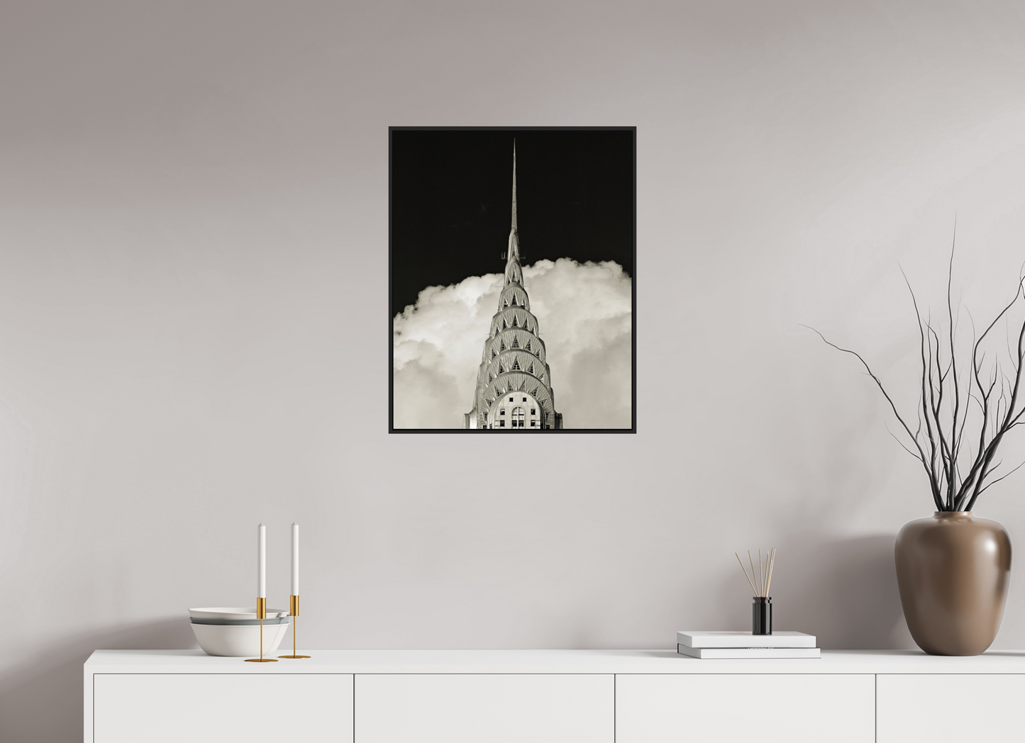Chrysler Building Against Clouds