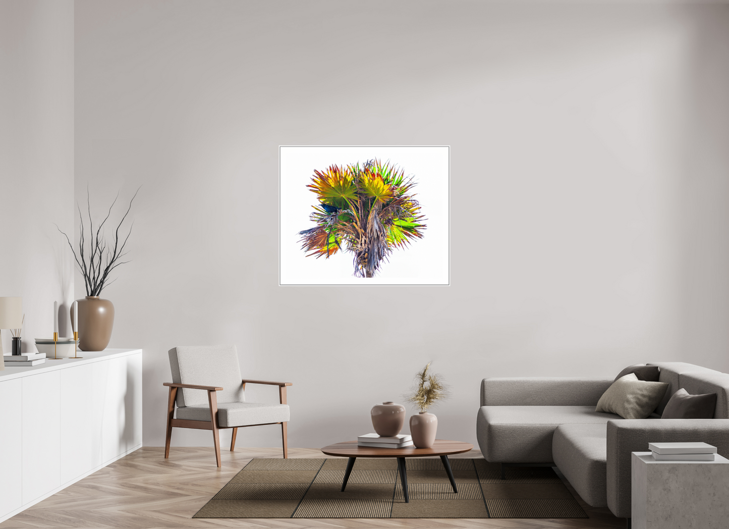 Black Bird in Palm Tree