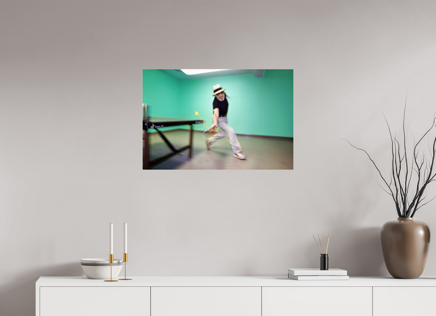 30 x 20″, Frameless Acrylic Glass Marty Reisman