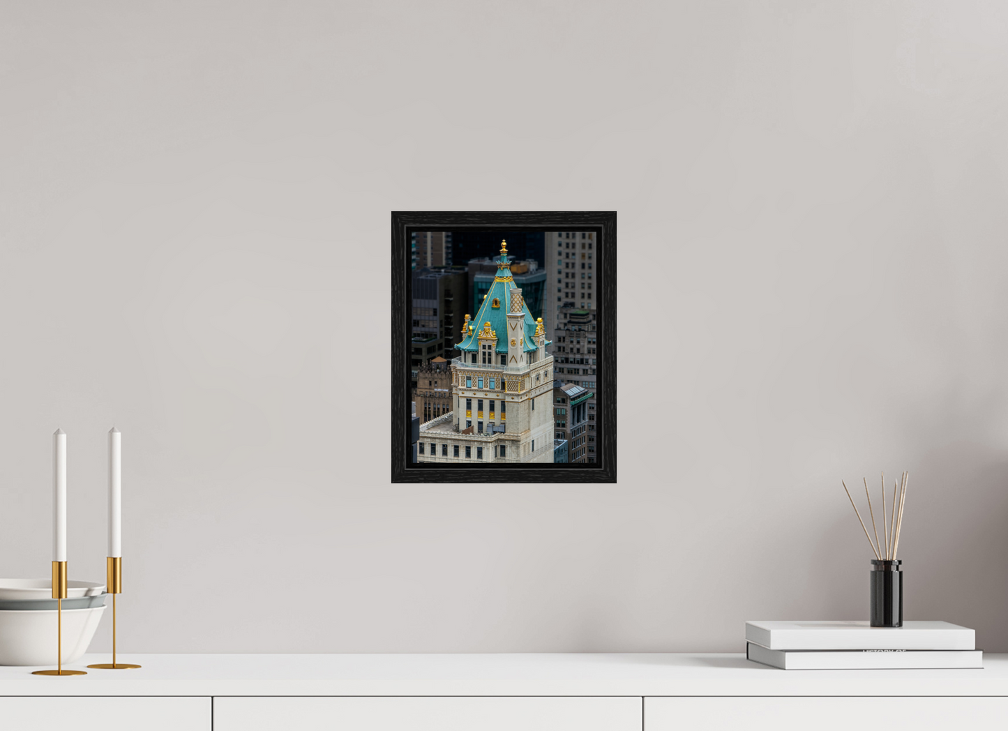 8 x 10″, Floater Frame The Heckscher Building