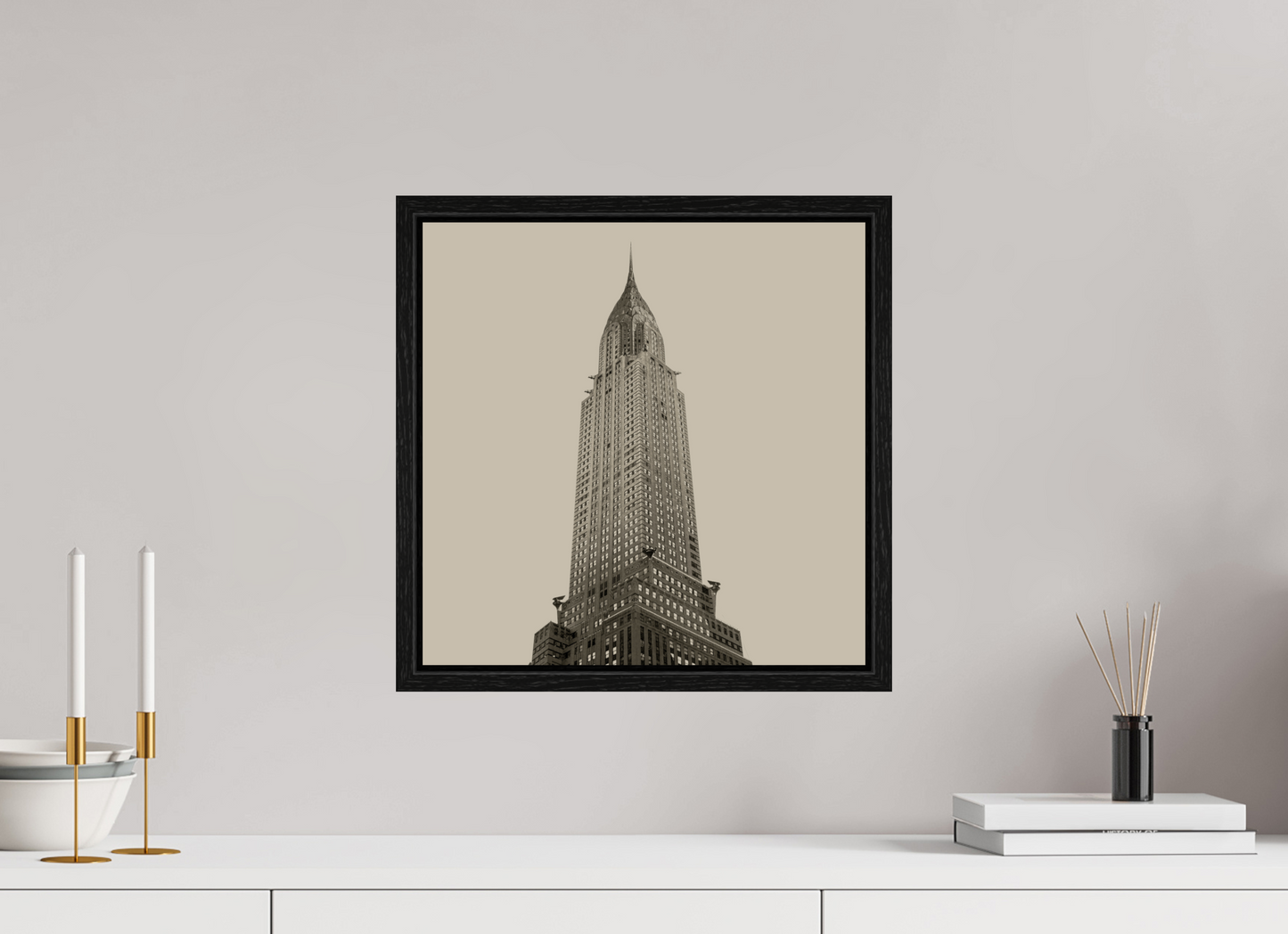 15 x 15″, Floater Frame Chrysler Building, NY