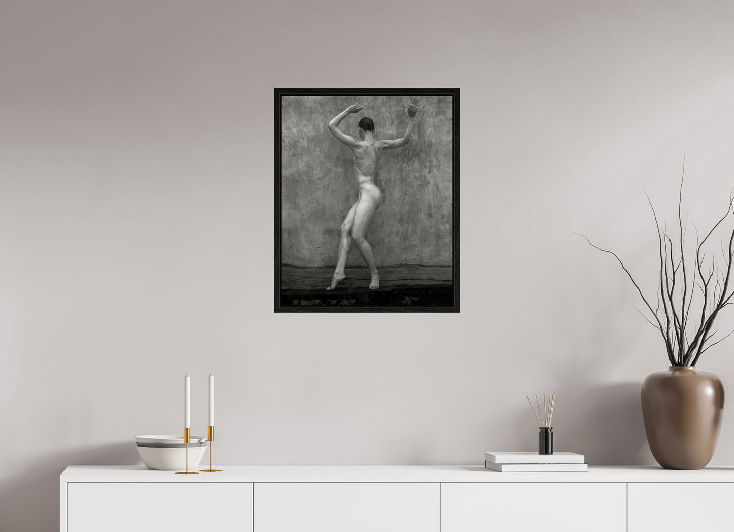 20 x 24.6″, Floater Frame Nude