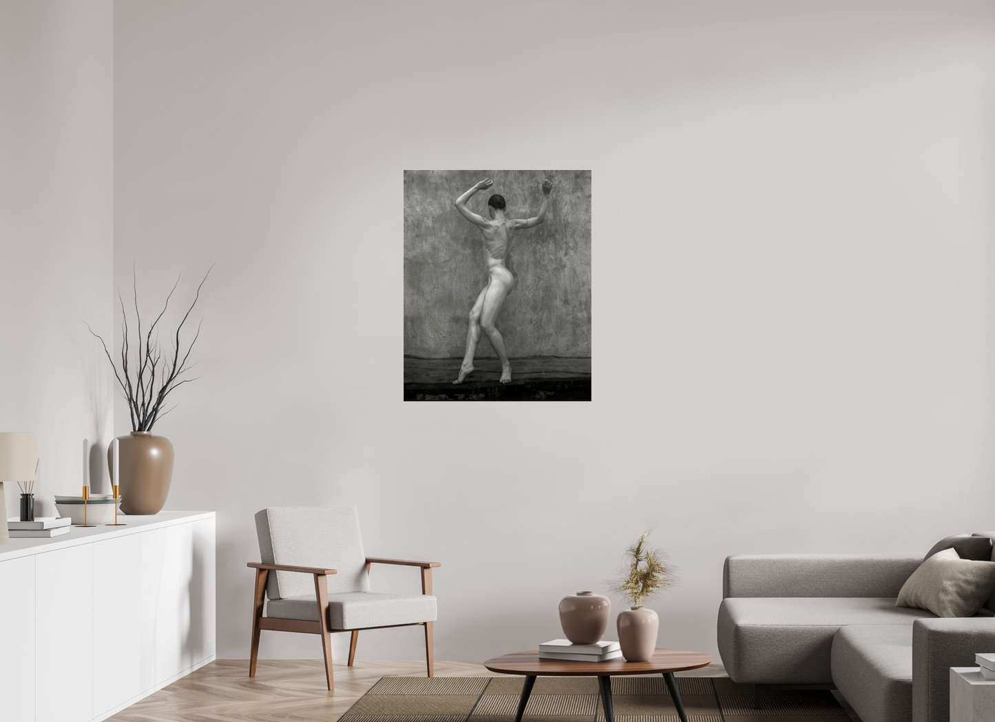 31 x 38.1″, Frameless Acrylic Glass Nude