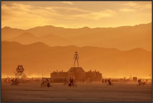 Burning Man - Burning Man and Mountains