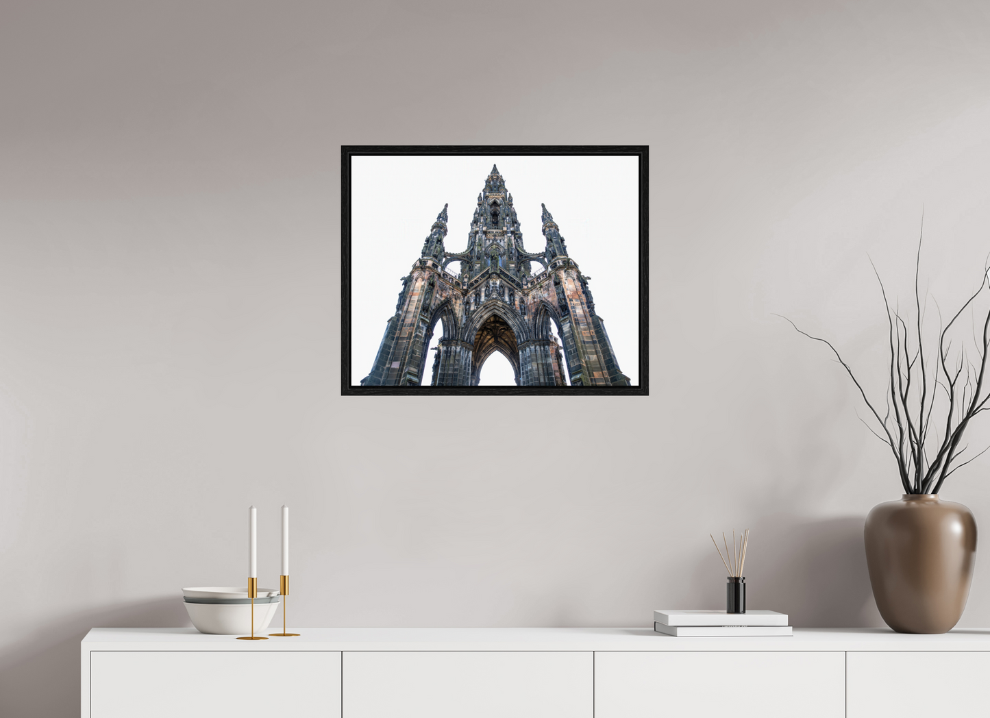 25 x 20″, Floater Frame The Scott Monument